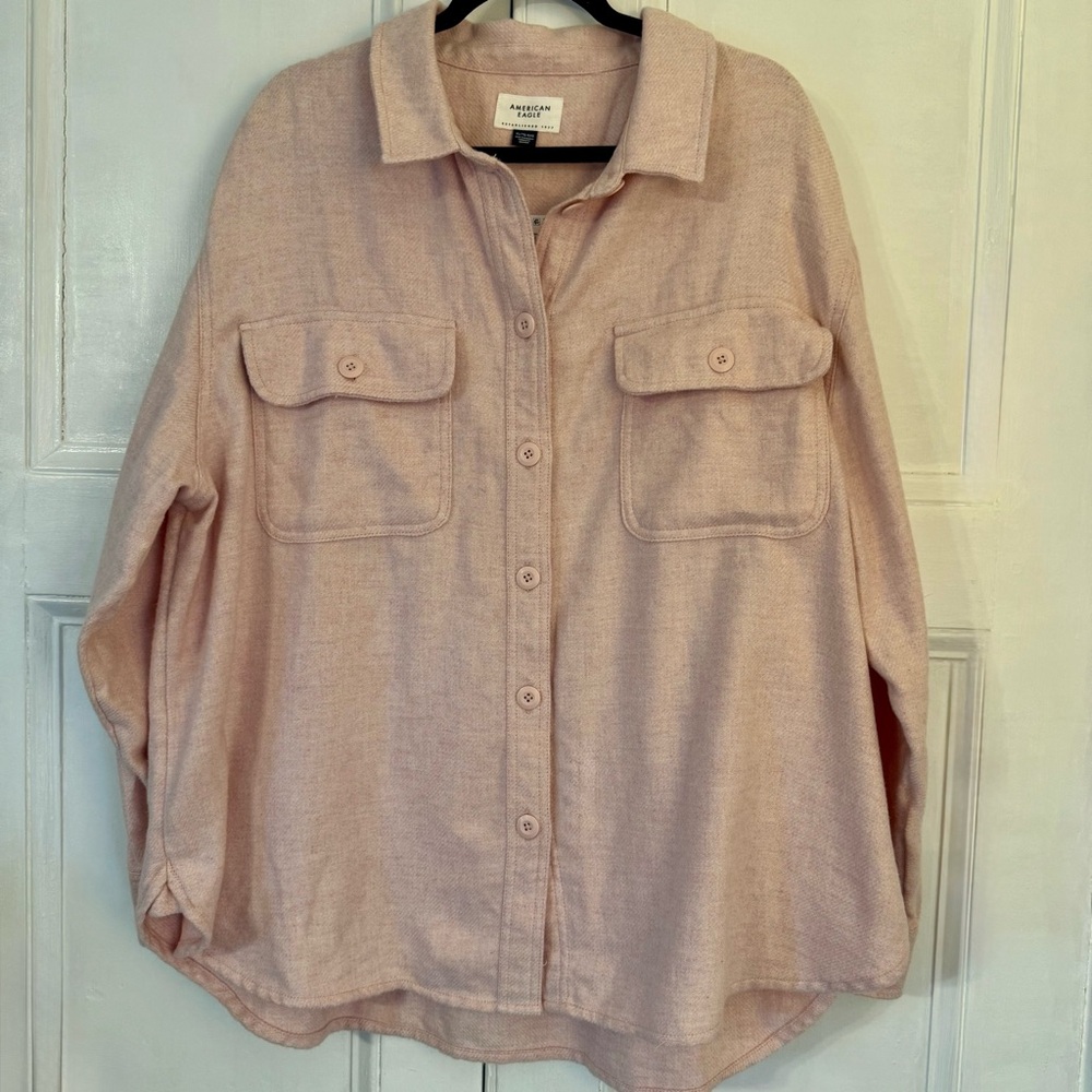 American Eagle Outfitters NWT Pink Button Down Shirt Jacket - XL - Picture 2 of 8